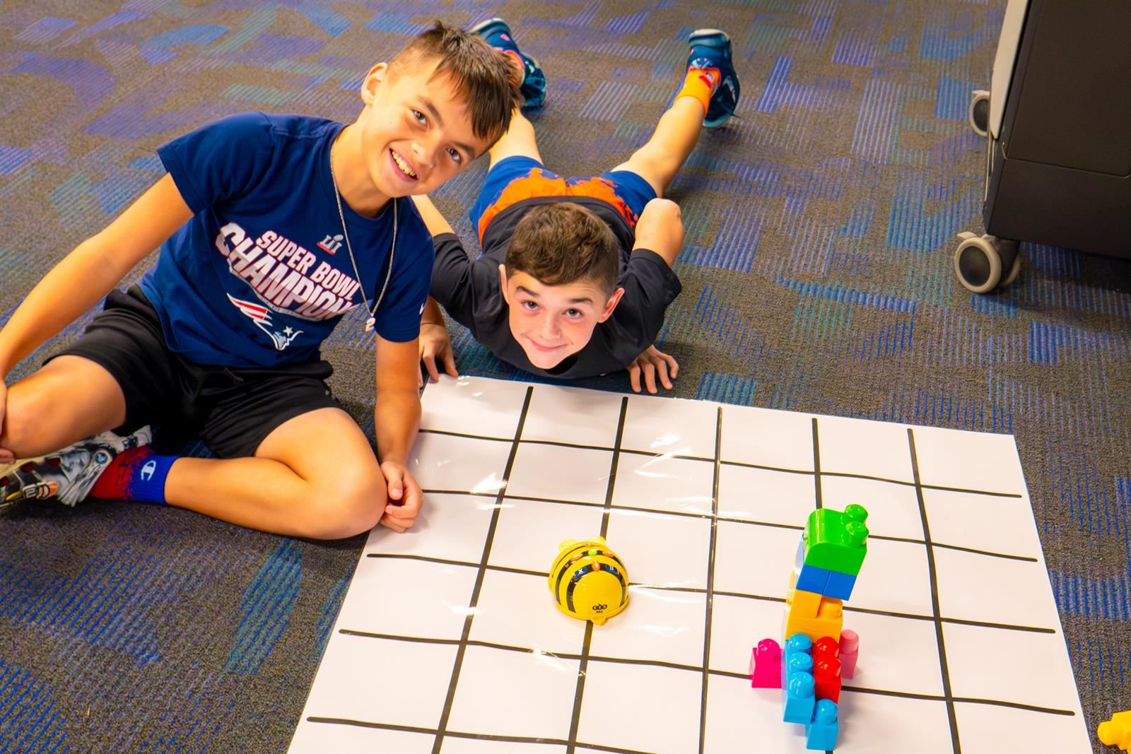 boys with a beebot